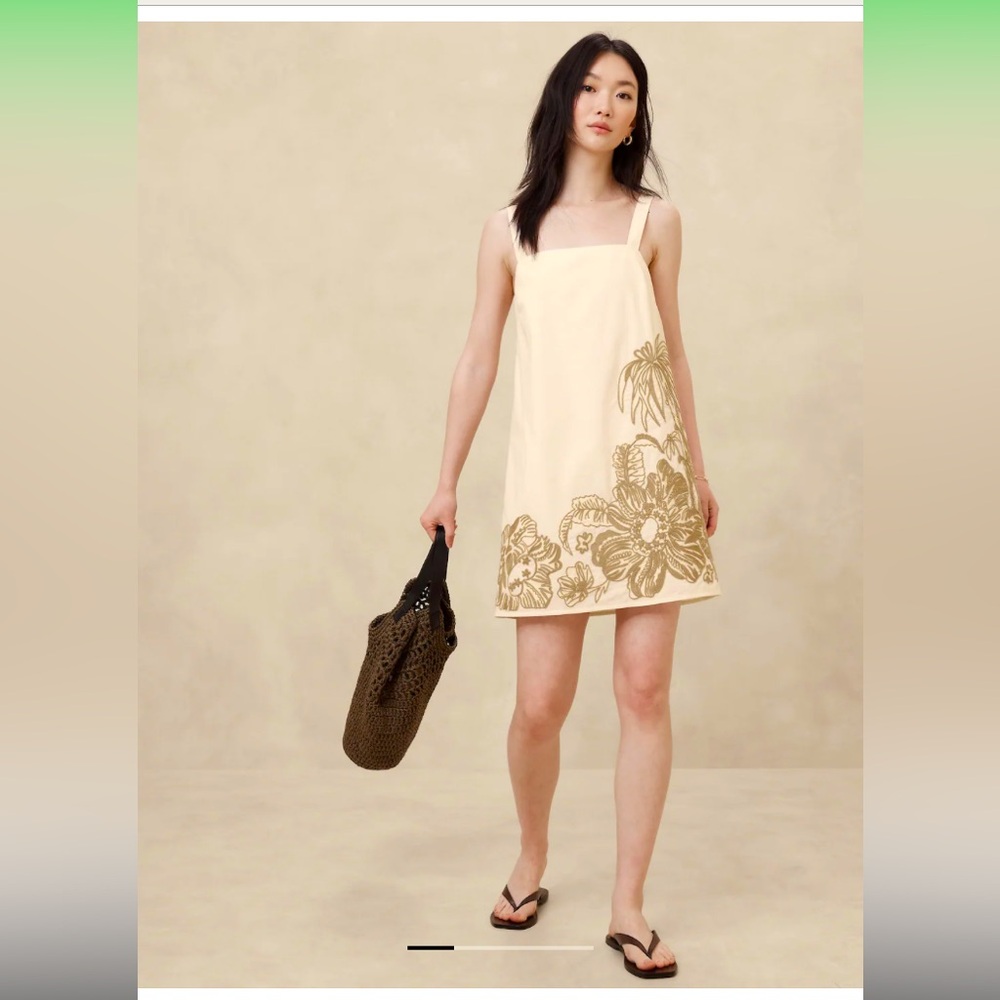 Banana Republic Factory EMBROIDERED MINI SHIFT DRESS NWT Sz M